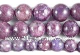 CKU16 15 inches 8mm,10mm & 12mm round purple kunzite beads