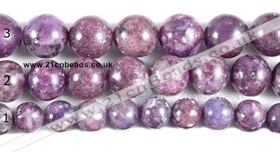 CKU16 15 inches 8mm,10mm & 12mm round purple kunzite beads