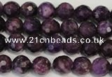 CKU22 15.5 inches 8mm faceted round purple kunzite beads wholesale