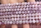 CKU320 15.5 inches 6mm round natural pink kunzite beads