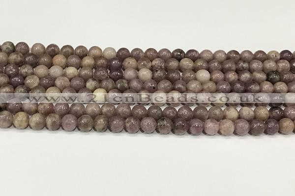 CKU340 15.5 inches 6mm round lepidolite gemstone beads wholesale