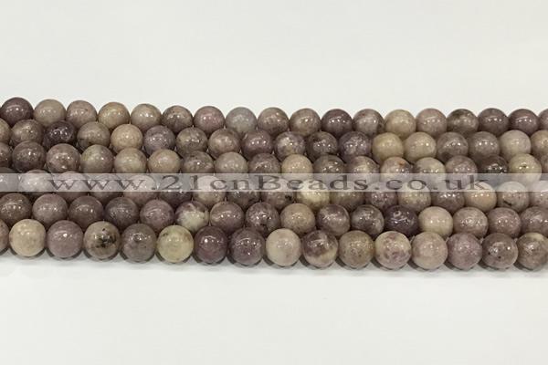 CKU341 15.5 inches 8mm round lepidolite gemstone beads wholesale