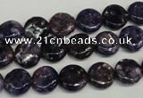 CKU35 15.5 inches 10mm flat round purple kunzite beads wholesale