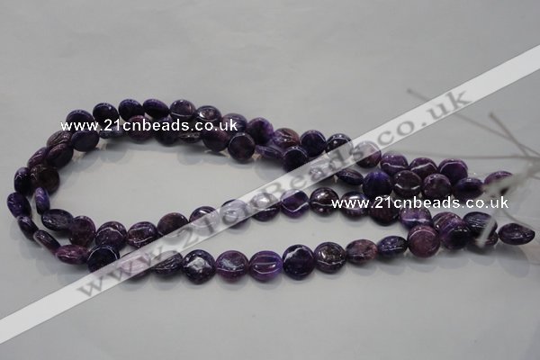 CKU36 15.5 inches 12mm flat round purple kunzite beads wholesale