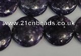 CKU38 15.5 inches 20mm flat round purple kunzite beads wholesale