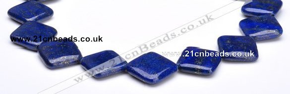 CLA07 24*24mm rhombic deep blue dyed lapis lazuli gemstone beads