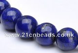 CLA14 16mm round deep blue dyed lapis lazuli beads wholesale