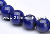 CLA15 18mm round deep blue dyed lapis lazuli beads wholesale