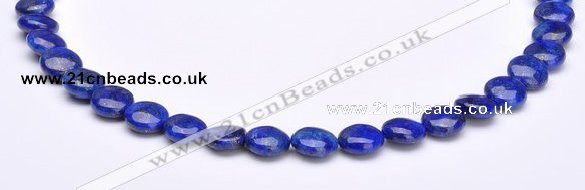 CLA17 10mm flat round deep blue dyed lapis lazuli gemstone beads