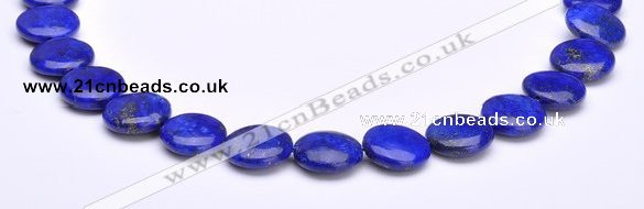 CLA18 16mm coin deep blue dyed lapis lazuli gemstone beads