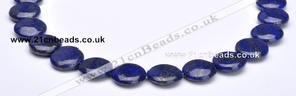 CLA19 18mm coin deep blue dyed lapis lazuli gemstone beads