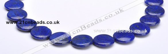 CLA20 coin 20mm deep blue dyed lapis lazuli gemstone beads