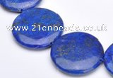 CLA21 coin deep blue dyed lapis lazuli 25mm gemstone beads