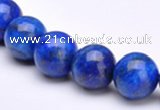 CLA23 8mm round blue dyed lapis lazuli gmestone beads Wholesale