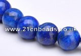 CLA28 18mm round blue dyed lapis lazuli gemstone beads Wholesale