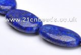 CLA36 flat oval deep blue dyed lapis lazuli 15*25mm beads