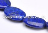 CLA37 18*25mm deep blue dyed lapis lazuli flat oval beads