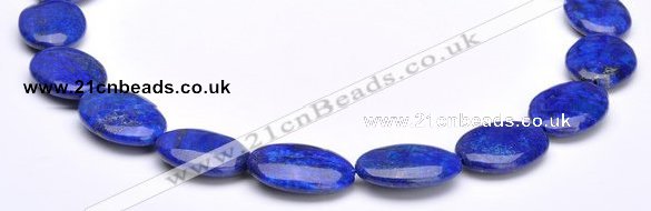 CLA37 18*25mm deep blue dyed lapis lazuli flat oval beads