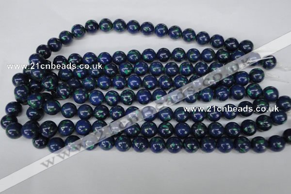 CLA403 15.5 inches 10mm round synthetic lapis lazuli beads