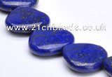 CLA41 20*20mm heart deep blue dyed lapis lazuli beads wholesale