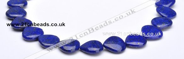 CLA41 20*20mm heart deep blue dyed lapis lazuli beads wholesale