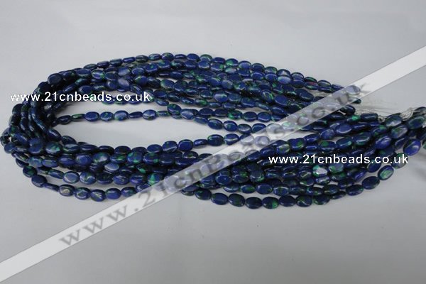 CLA418 15.5 inches 5*7mm oval synthetic lapis lazuli beads