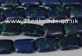 CLA427 15.5 inches 10*14mm rectangle synthetic lapis lazuli beads