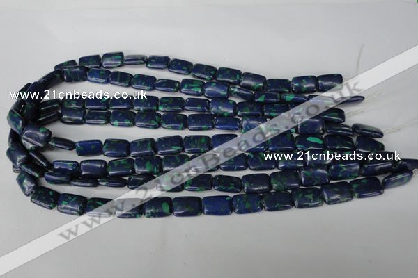 CLA427 15.5 inches 10*14mm rectangle synthetic lapis lazuli beads