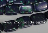 CLA428 15.5 inches 12*16mm rectangle synthetic lapis lazuli beads