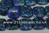 CLA435 15.5 inches 14*14mm square synthetic lapis lazuli beads