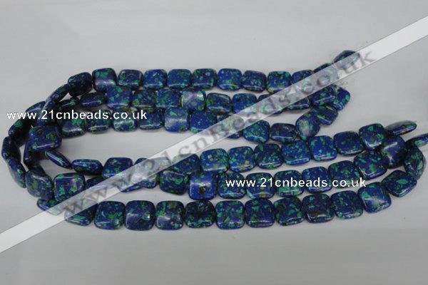 CLA435 15.5 inches 14*14mm square synthetic lapis lazuli beads