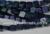 CLA445 15.5 inches 6*6mm square synthetic lapis lazuli beads