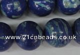 CLA475 15.5 inches 20mm round synthetic lapis lazuli beads