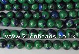 CLA478 15.5 inches 4mm round synthetic lapis lazuli beads