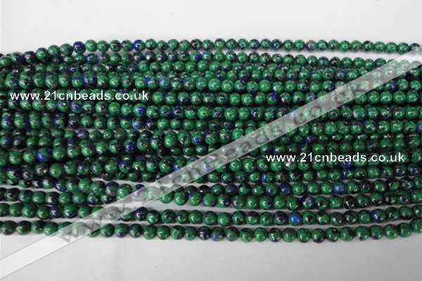 CLA478 15.5 inches 4mm round synthetic lapis lazuli beads