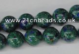 CLA482 15.5 inches 12mm round synthetic lapis lazuli beads