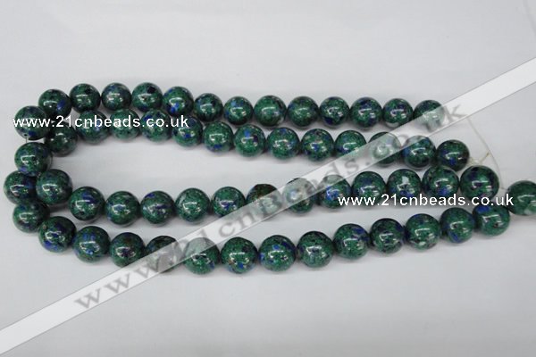 CLA483 15.5 inches 14mm round synthetic lapis lazuli beads