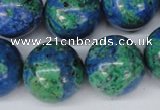 CLA486 15.5 inches 20mm round synthetic lapis lazuli beads