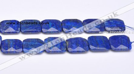 CLA49 Faceted square 25*25mm deep blue dyed lapis lazuli beads