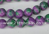 CLA491 15.5 inches 10mm round synthetic lapis lazuli beads