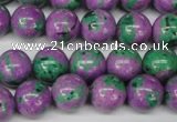 CLA492 15.5 inches 12mm round synthetic lapis lazuli beads