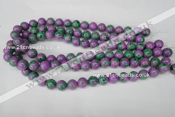 CLA492 15.5 inches 12mm round synthetic lapis lazuli beads