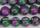 CLA493 15.5 inches 14mm round synthetic lapis lazuli beads