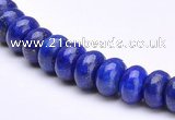 CLA50 5*8mm roundel deep blue dyed lapis lazuli beads Wholesale