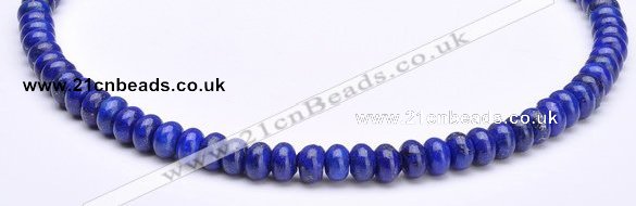 CLA50 5*8mm roundel deep blue dyed lapis lazuli beads Wholesale