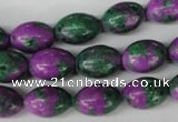 CLA503 15.5 inches 10*14mm rice synthetic lapis lazuli beads