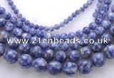 CLA51 Different sizes round mixed color dyed lapis lazuli beads