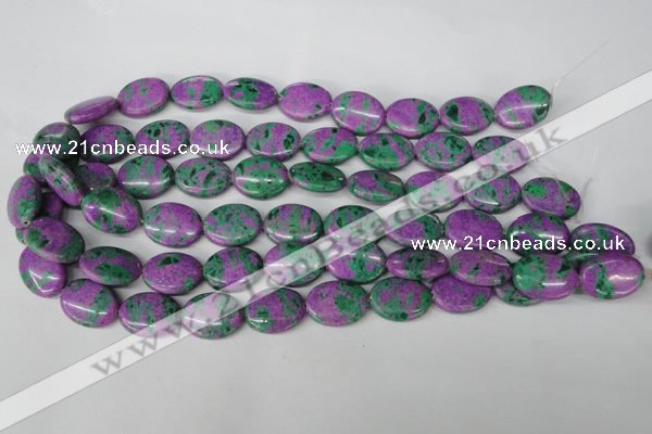 CLA515 15.5 inches 15*20mm oval synthetic lapis lazuli beads