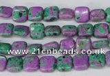 CLA518 15.5 inches 8*8mm square synthetic lapis lazuli beads