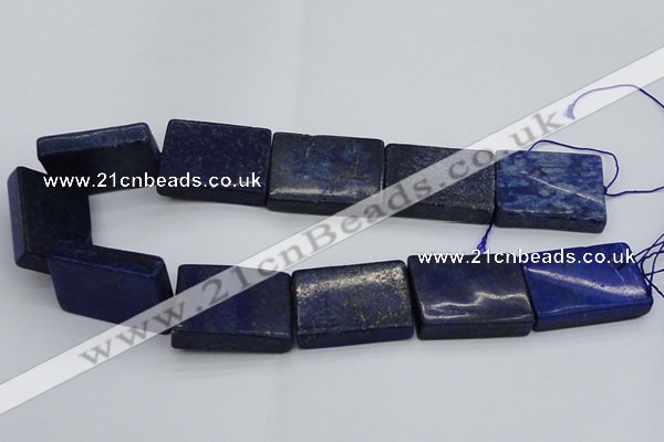 CLA55 15.5 inches 25*35mm rectangle Dyed lapis lazuli gemstone beads